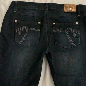 Tyte Skinny ripped front stretch indigo denim